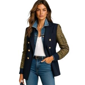 Veronica Beard Clausen Dickey Double Breasted Jacket Size 2